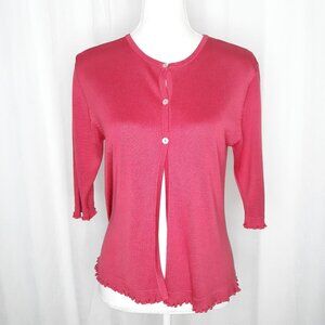 Vintage 1980's Victoria Holley Silk Cardigan